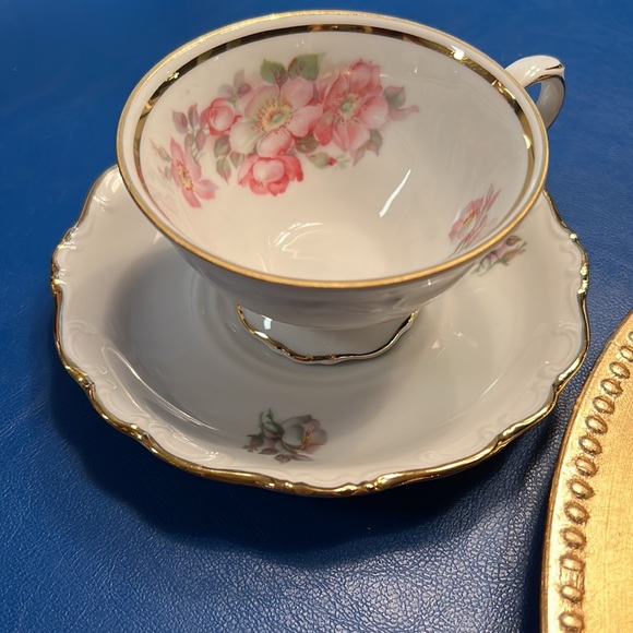 Schumann Arzburg Germany Briar Rose with Gold Trim 4 Place Settings - Picture 3 of 10